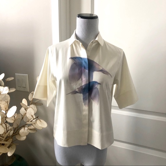 iohll Tops - Iohll bird print button down top